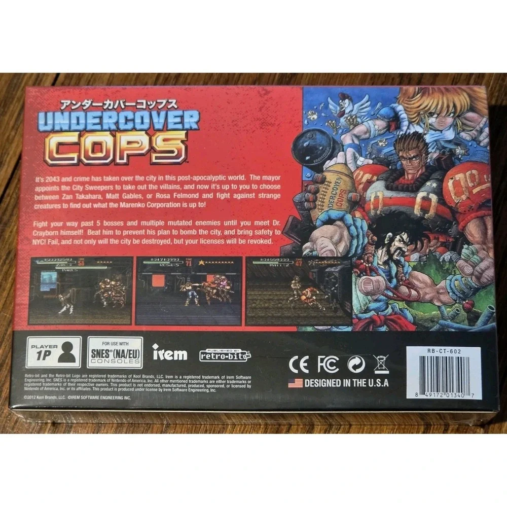 *New Sealed* UNDERCOVER COPS Super Nintendo SNES Official‎ RETRO-BIT Version